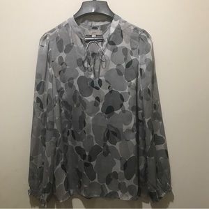 Ann Taylor LOFT Sheer Tunic Blouse l SIZE M